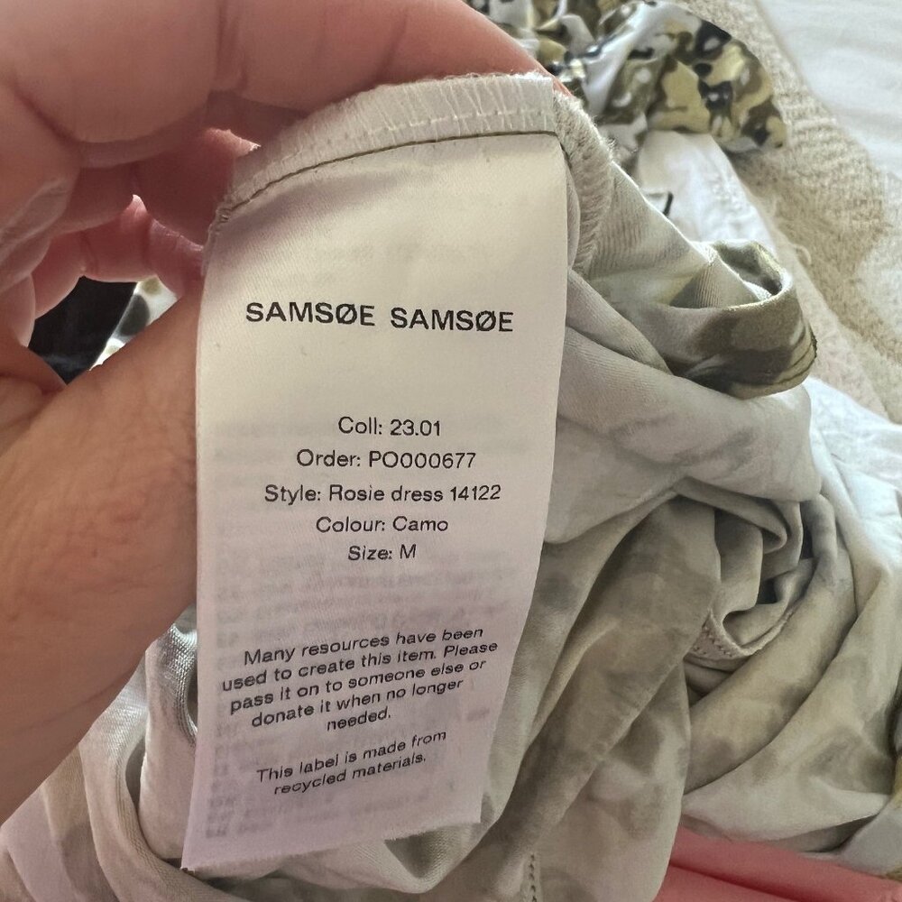 Samsoe Rosie Dress in Camo - Size Medium - Picture 6 of 6